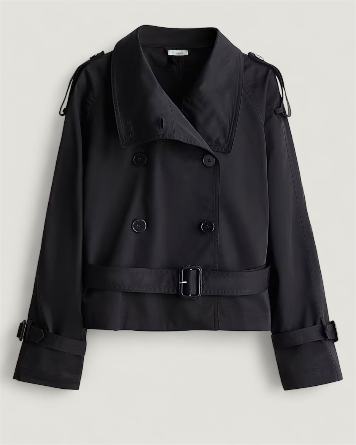 Cropped Trench Croisé Jacke - Velnoir™