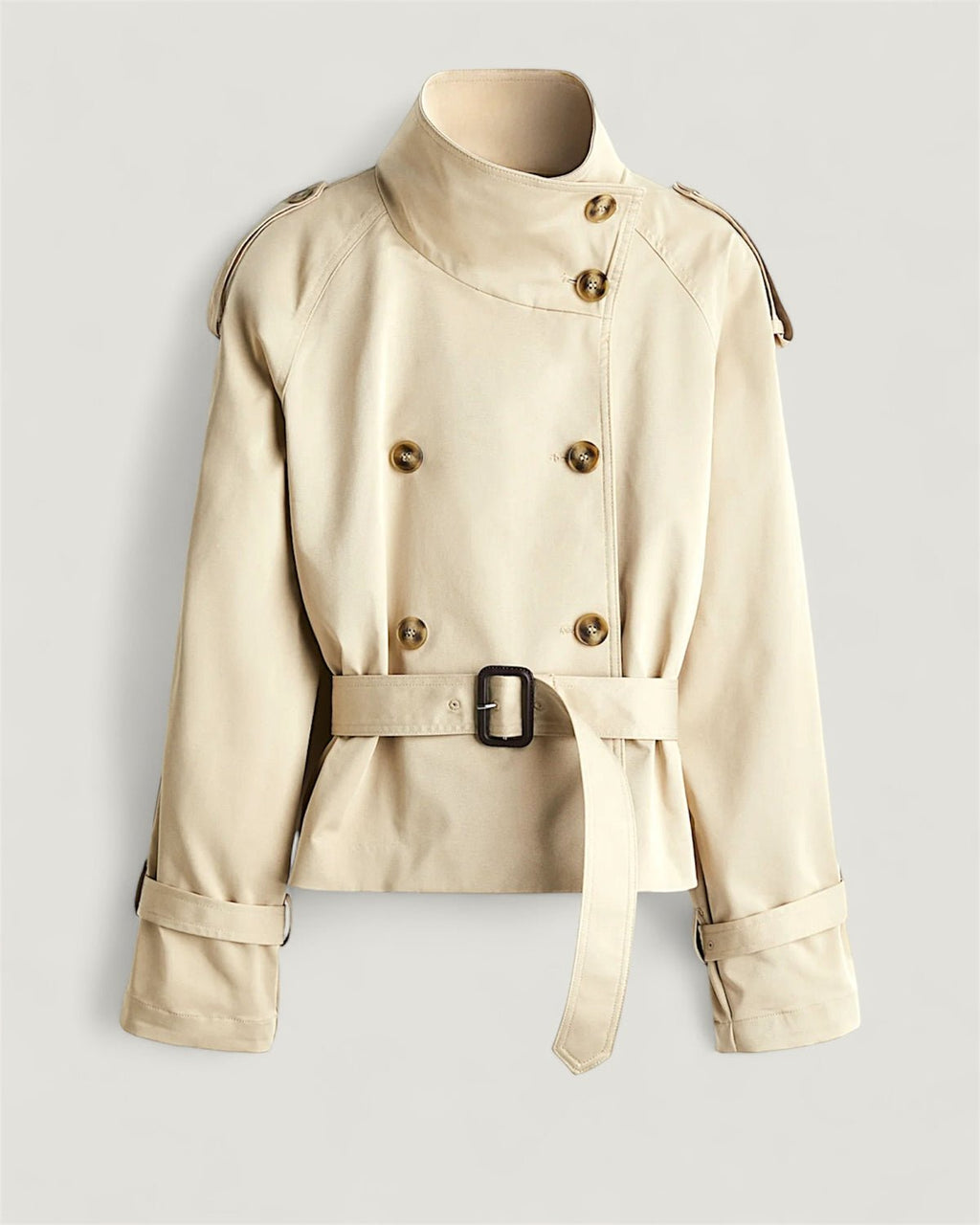 Cropped Trench Croisé Jacke - Velnoir™