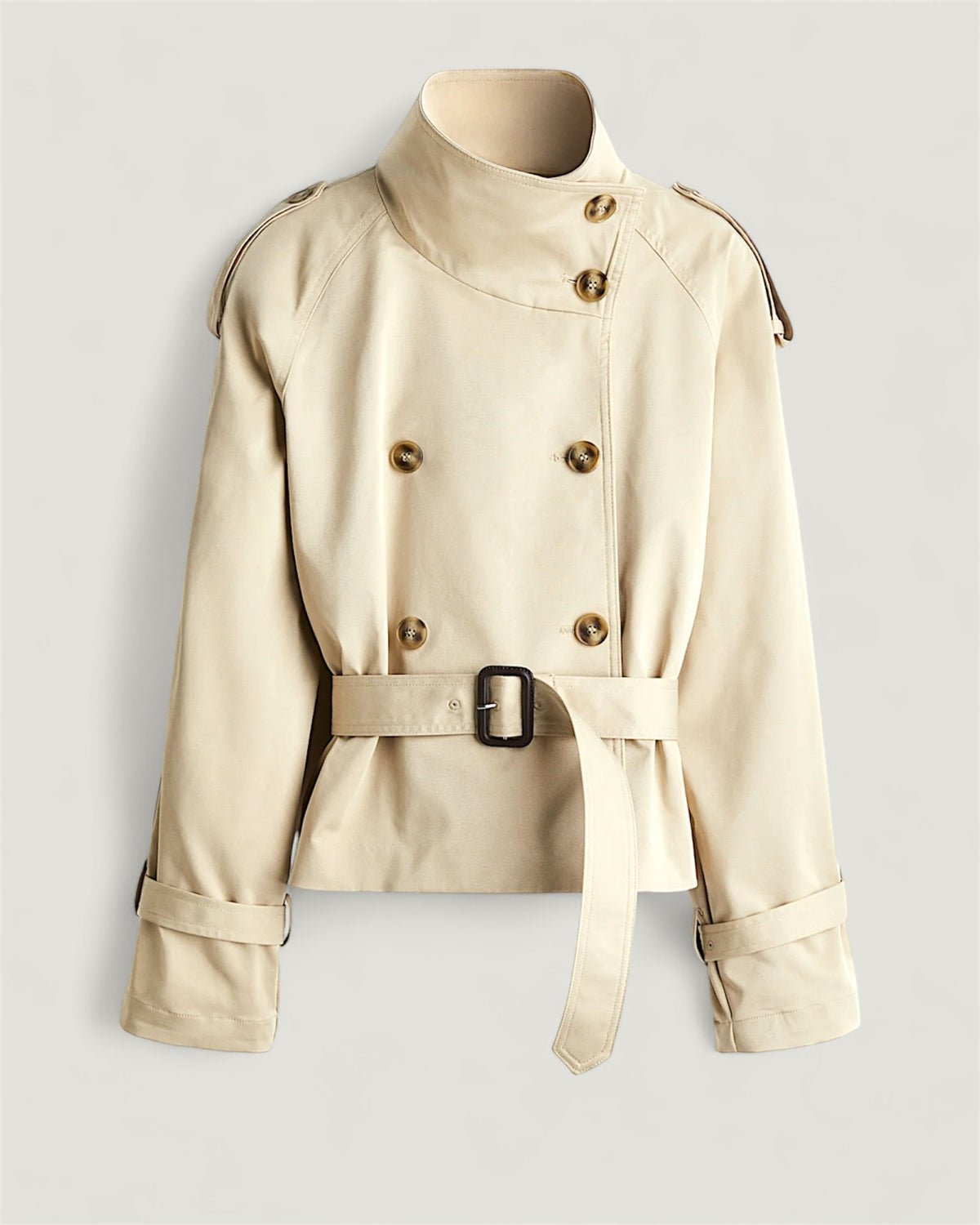 Cropped Trench Croisé Jacke - Velnoir™