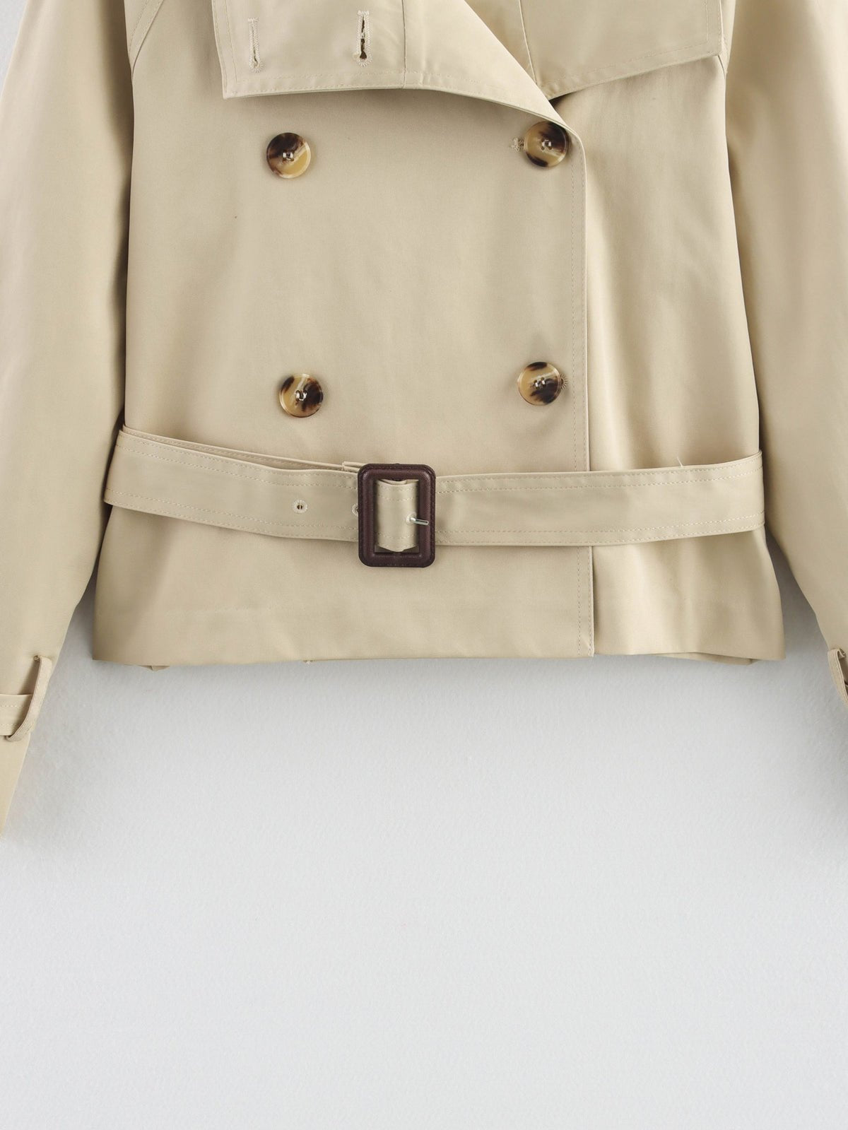Cropped Trench Croisé Jacke - Velnoir™