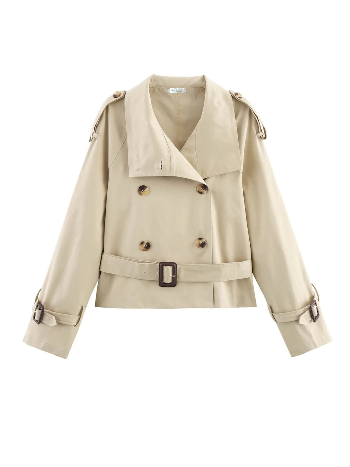 Cropped Trench Croisé Jacke - Velnoir™
