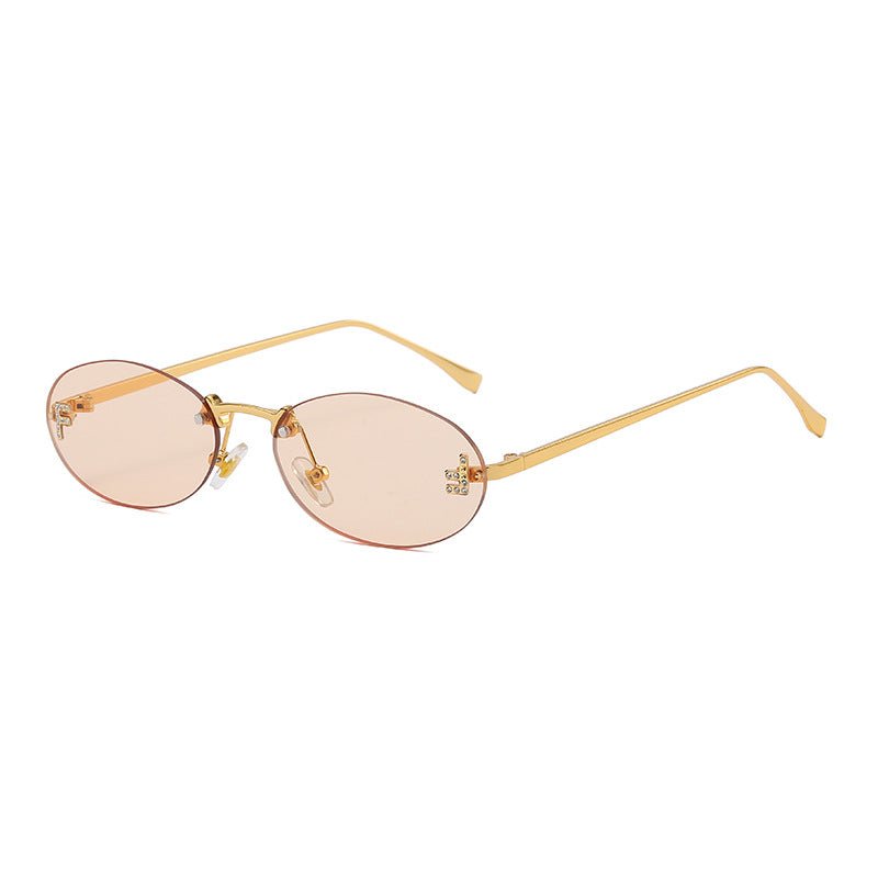 Randlose Oval Sonnenbrille - Velnoir™