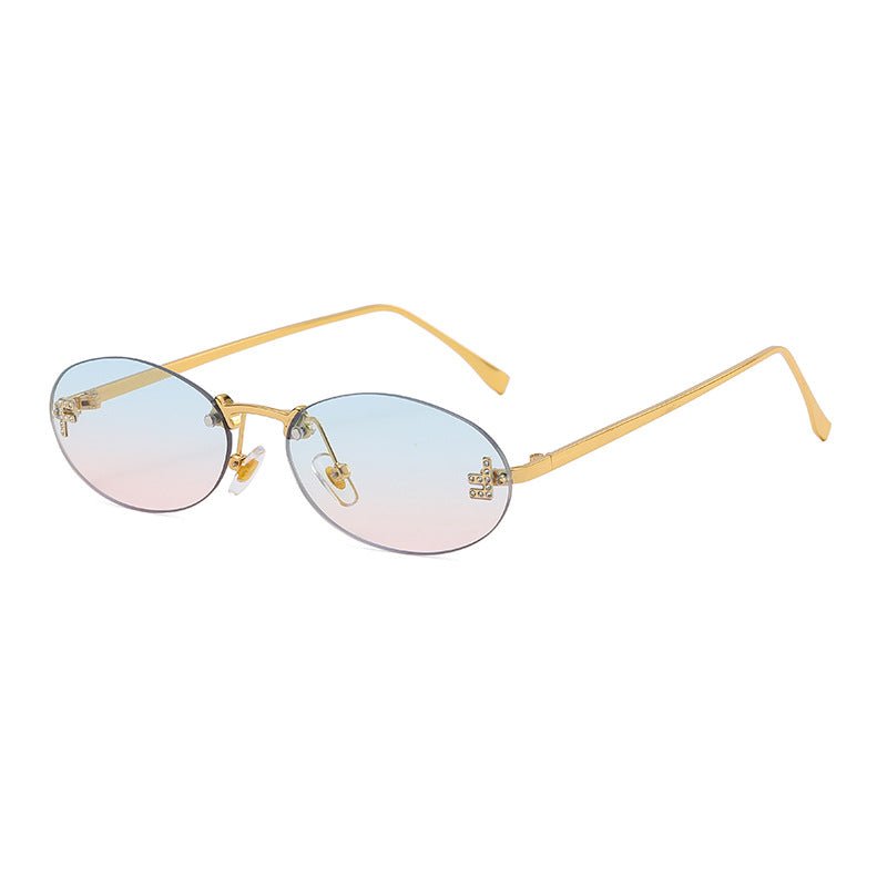 Randlose Oval Sonnenbrille - Velnoir™