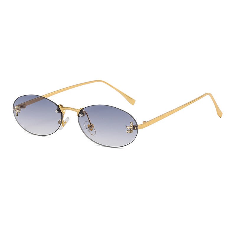Randlose Oval Sonnenbrille - Velnoir™