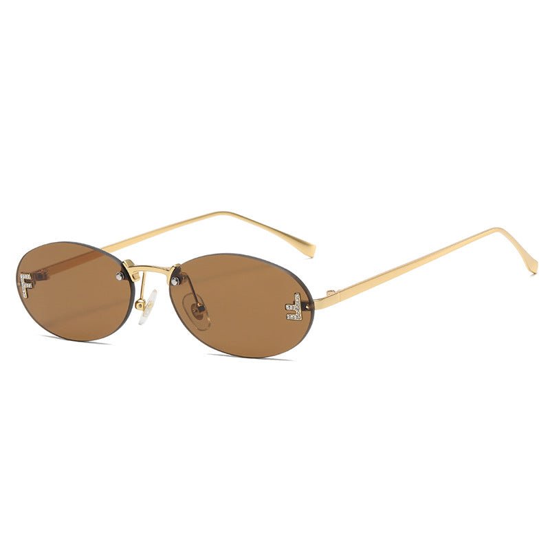 Randlose Oval Sonnenbrille - Velnoir™