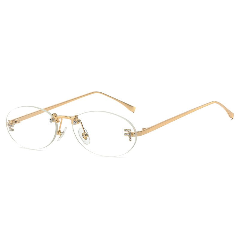 Randlose Oval Sonnenbrille - Velnoir™