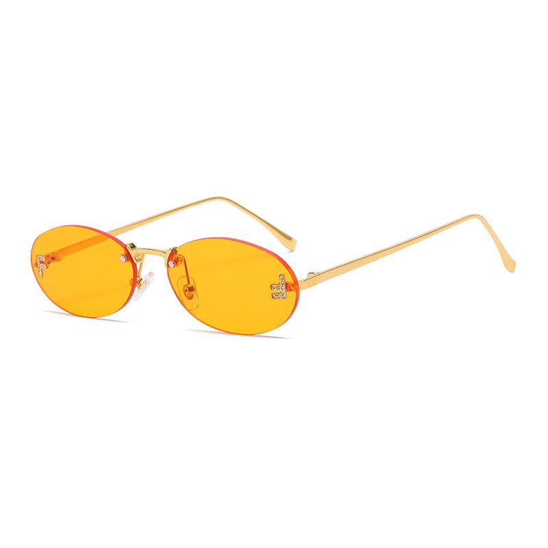 Randlose Oval Sonnenbrille - Velnoir™