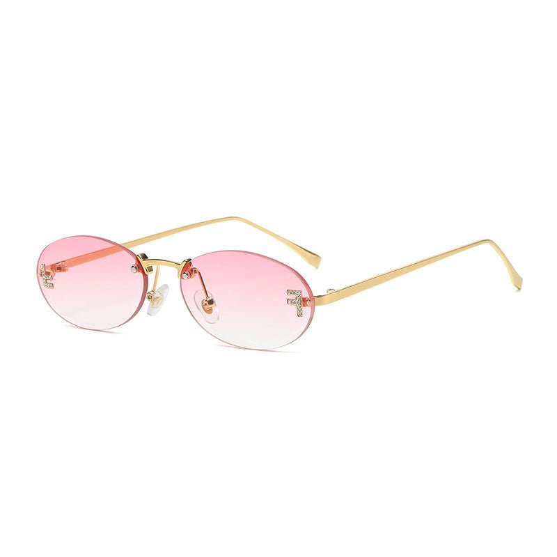 Randlose Oval Sonnenbrille - Velnoir™