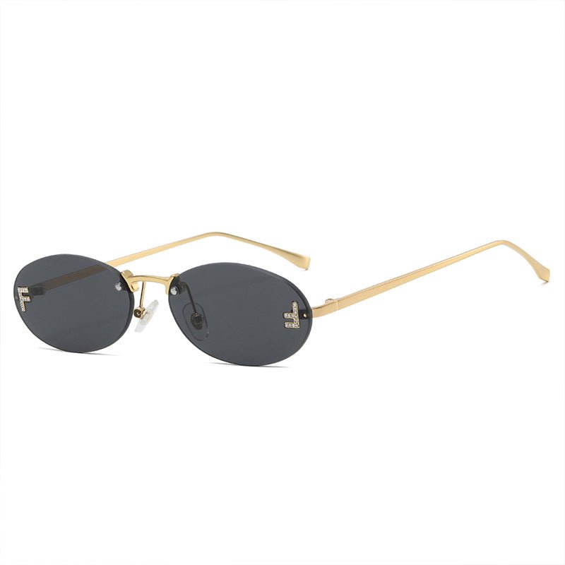 Randlose Oval Sonnenbrille - Velnoir™