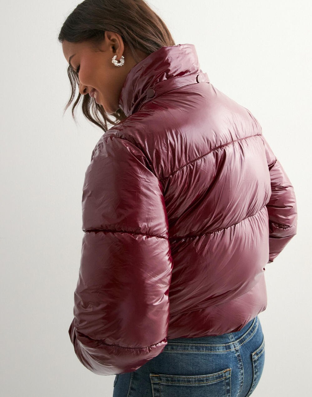 Shiné Bordeaux Puffer Jacke - Velnoir Fashion