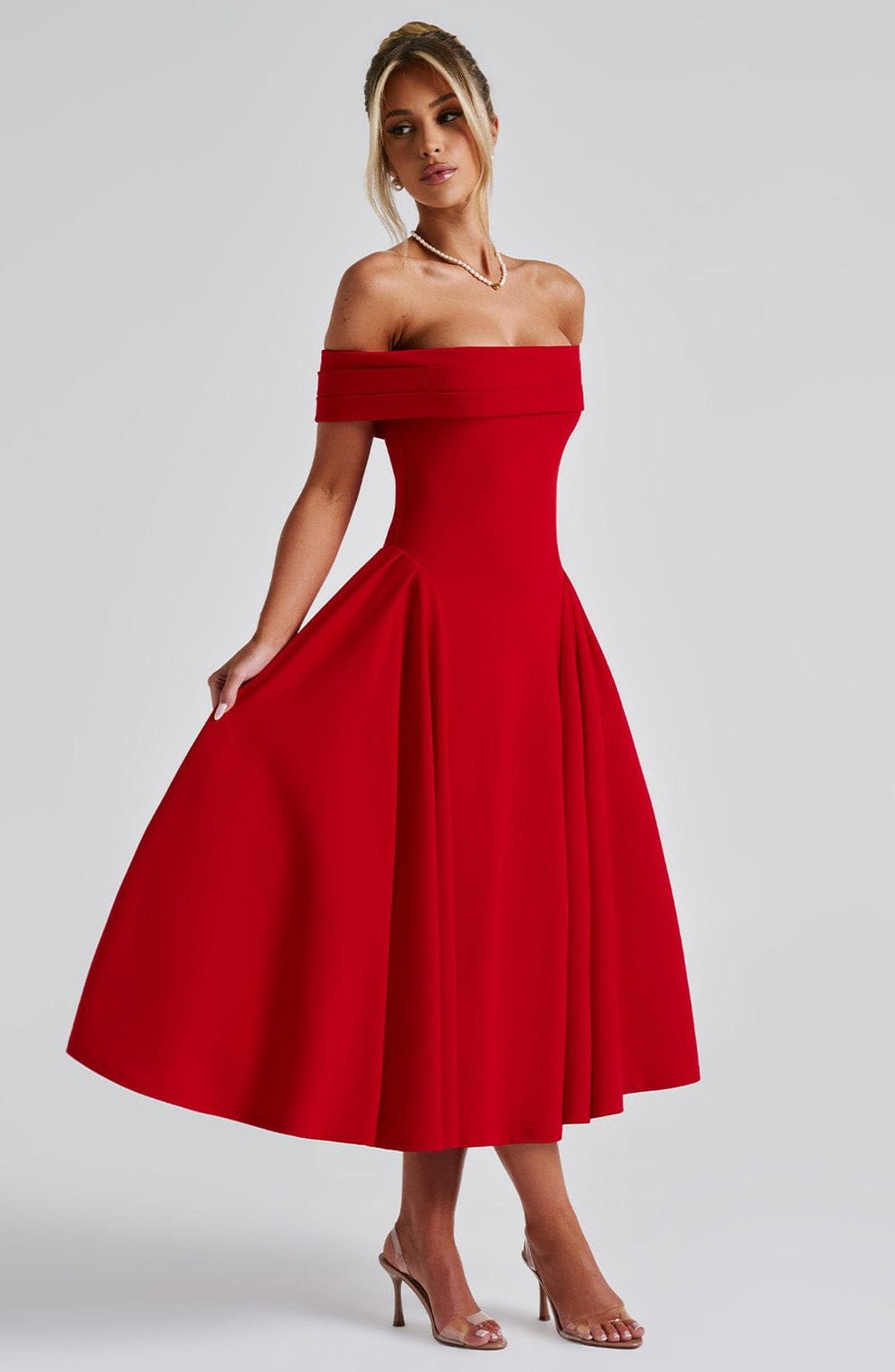 Velnoir™ Amour d'Azur Midi Dress - Velnoir™