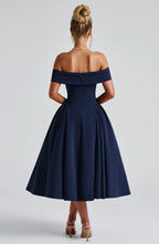 Velnoir™ Amour d'Azur Midi Dress - Velnoir™