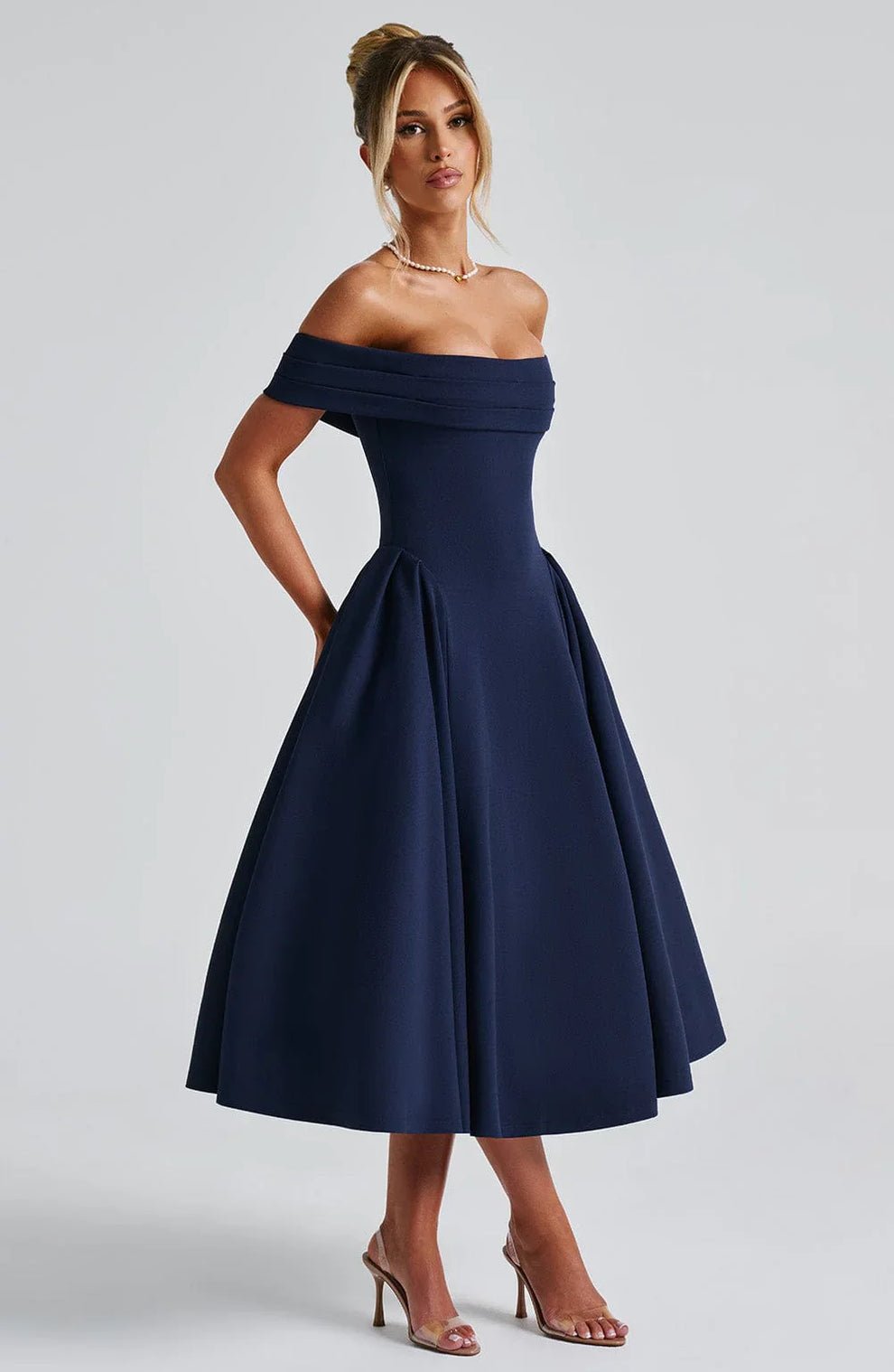 Velnoir™ Amour d'Azur Midi Dress - Velnoir™