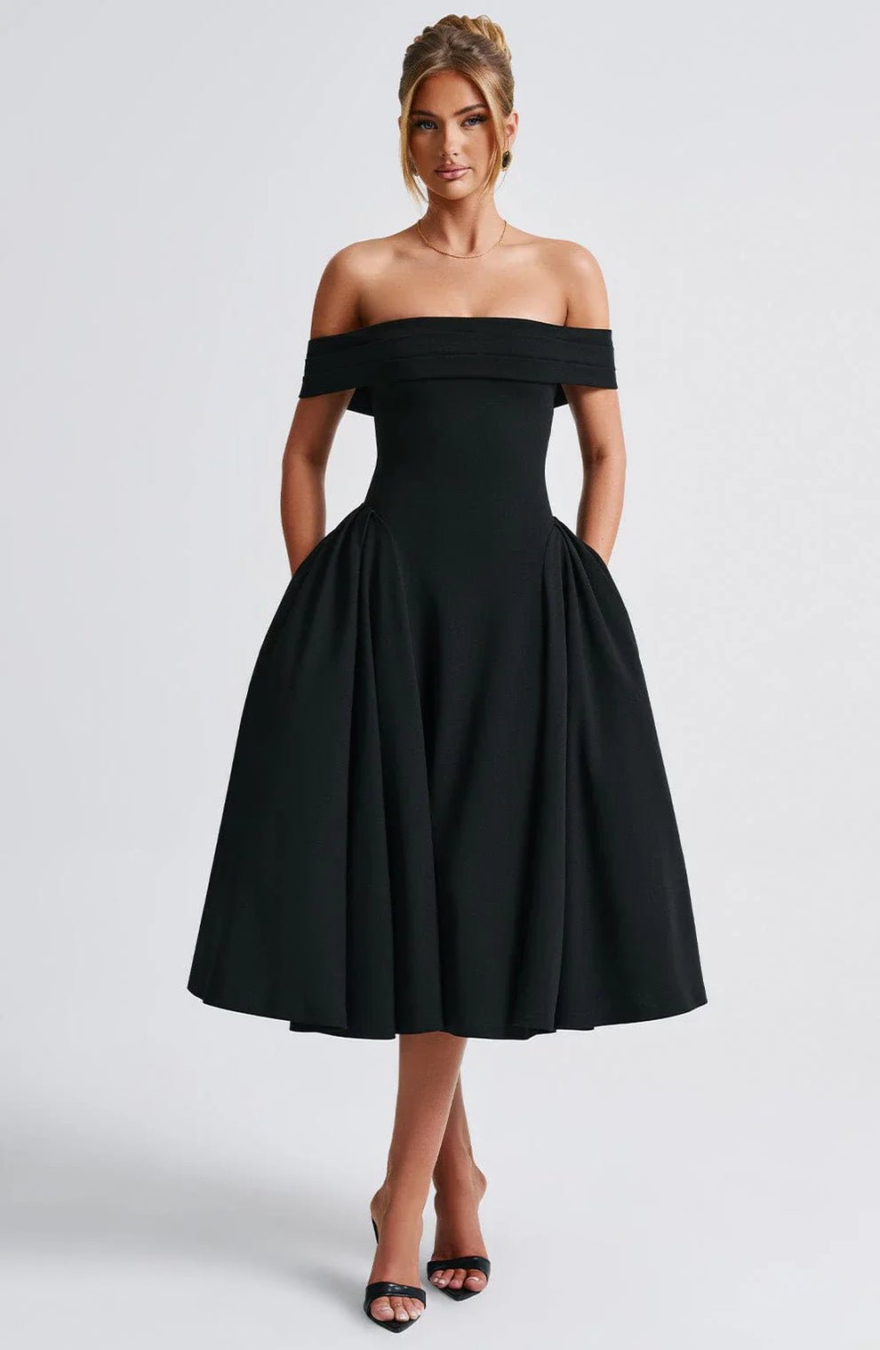 Velnoir™ Amour d'Azur Midi Dress - Velnoir™