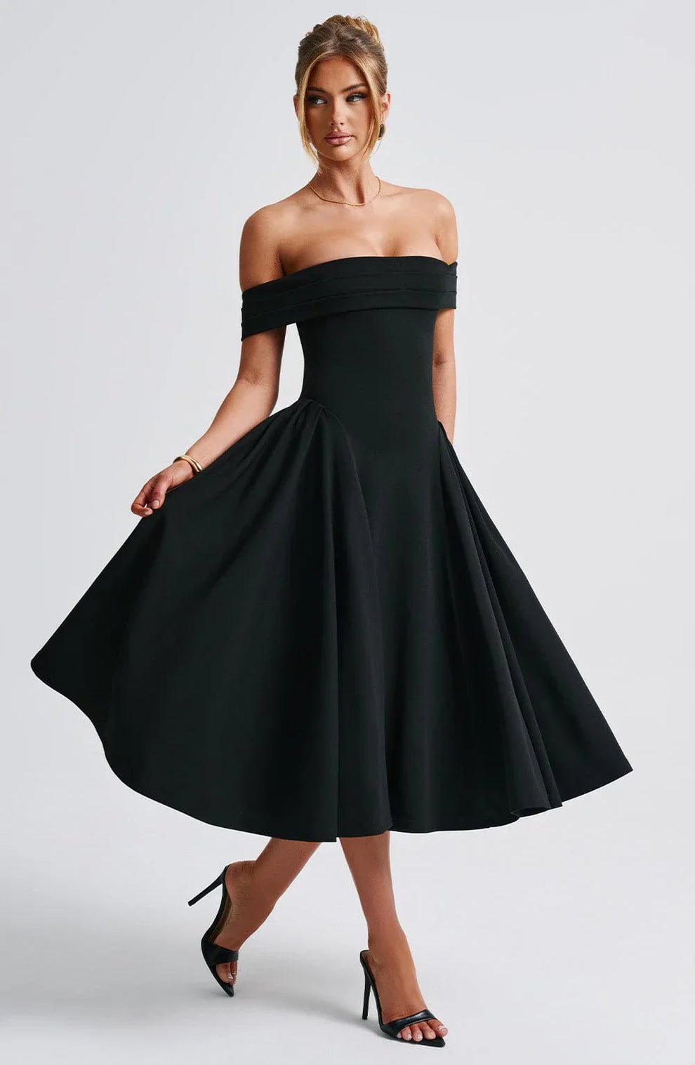 Velnoir™ Amour d'Azur Midi Dress - Velnoir™
