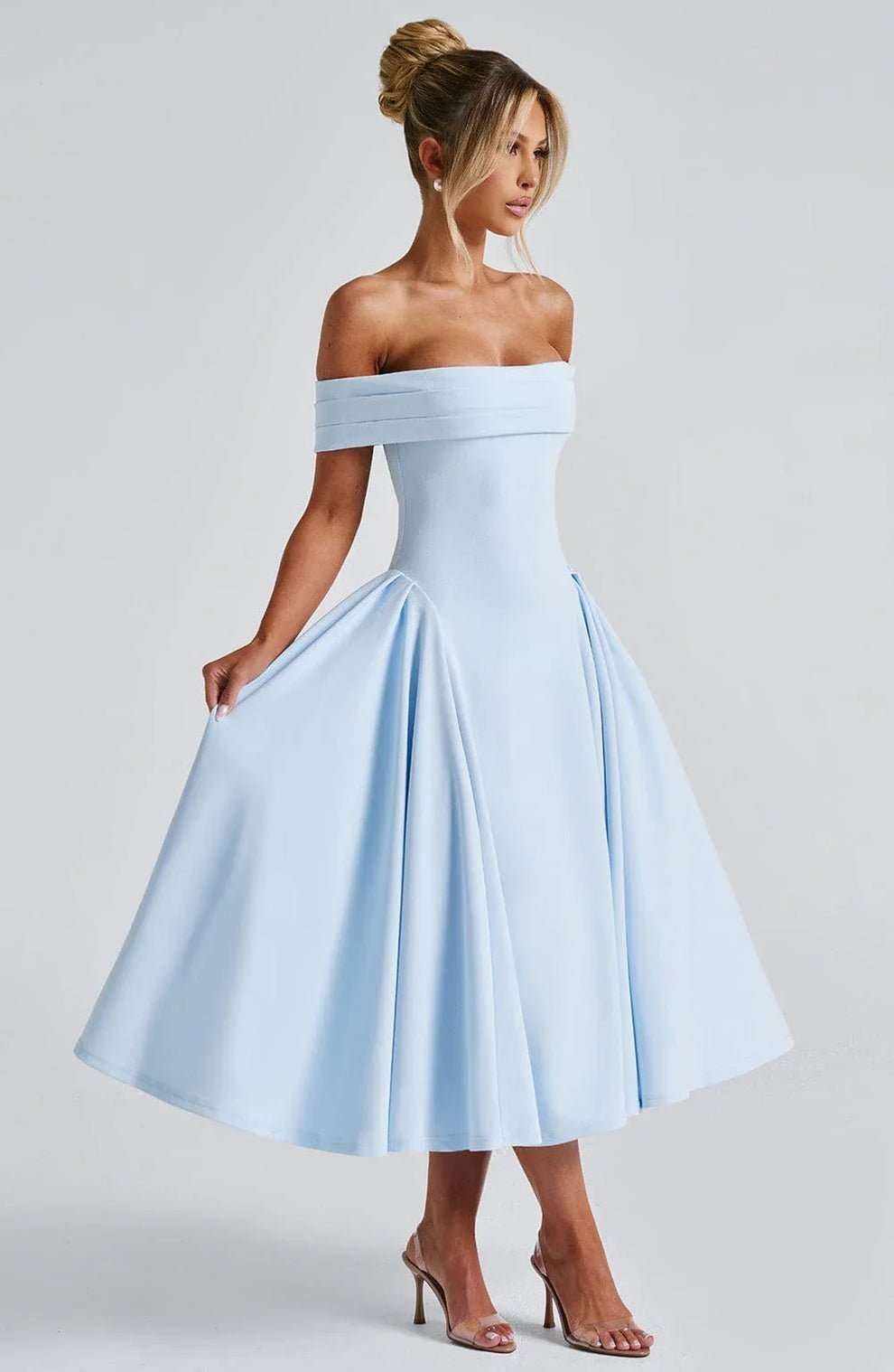 Velnoir™ Amour d'Azur Midi Dress - Velnoir™