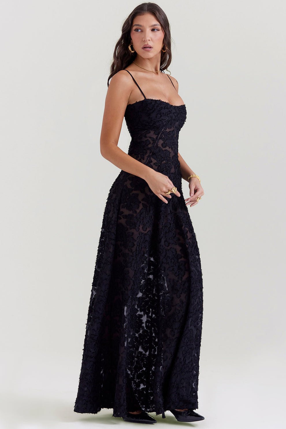 Velnoir™ Céleste Rosace Maxi Dress - Velnoir™