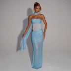 Velnoir™ Céliane Glacée Maxi Dress - Velnoir™