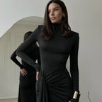 Velnoir™ Drapé Bodycon Maxi Dress - Velnoir™
