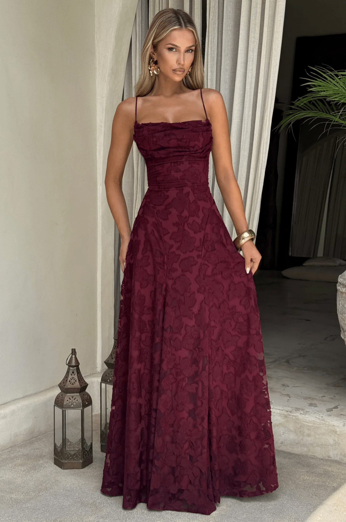 Velnoir™ Éclat di Floreale Maxi Dress - Velnoir™