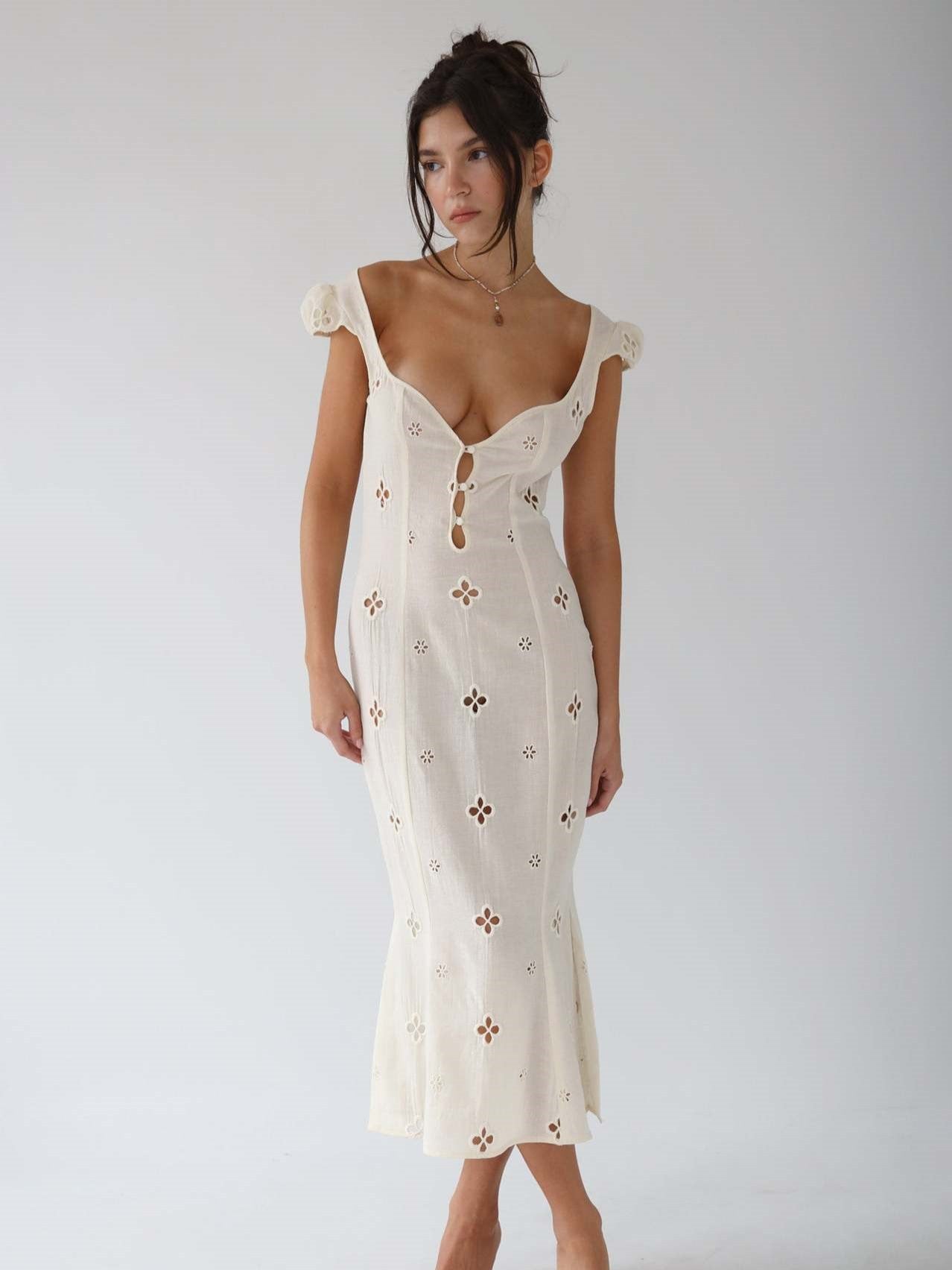 Velnoir™ Isola Linen - Blend Dress - Velnoir™