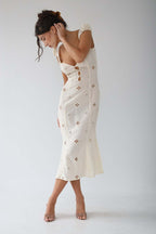 Velnoir™ Isola Linen - Blend Dress - Velnoir™