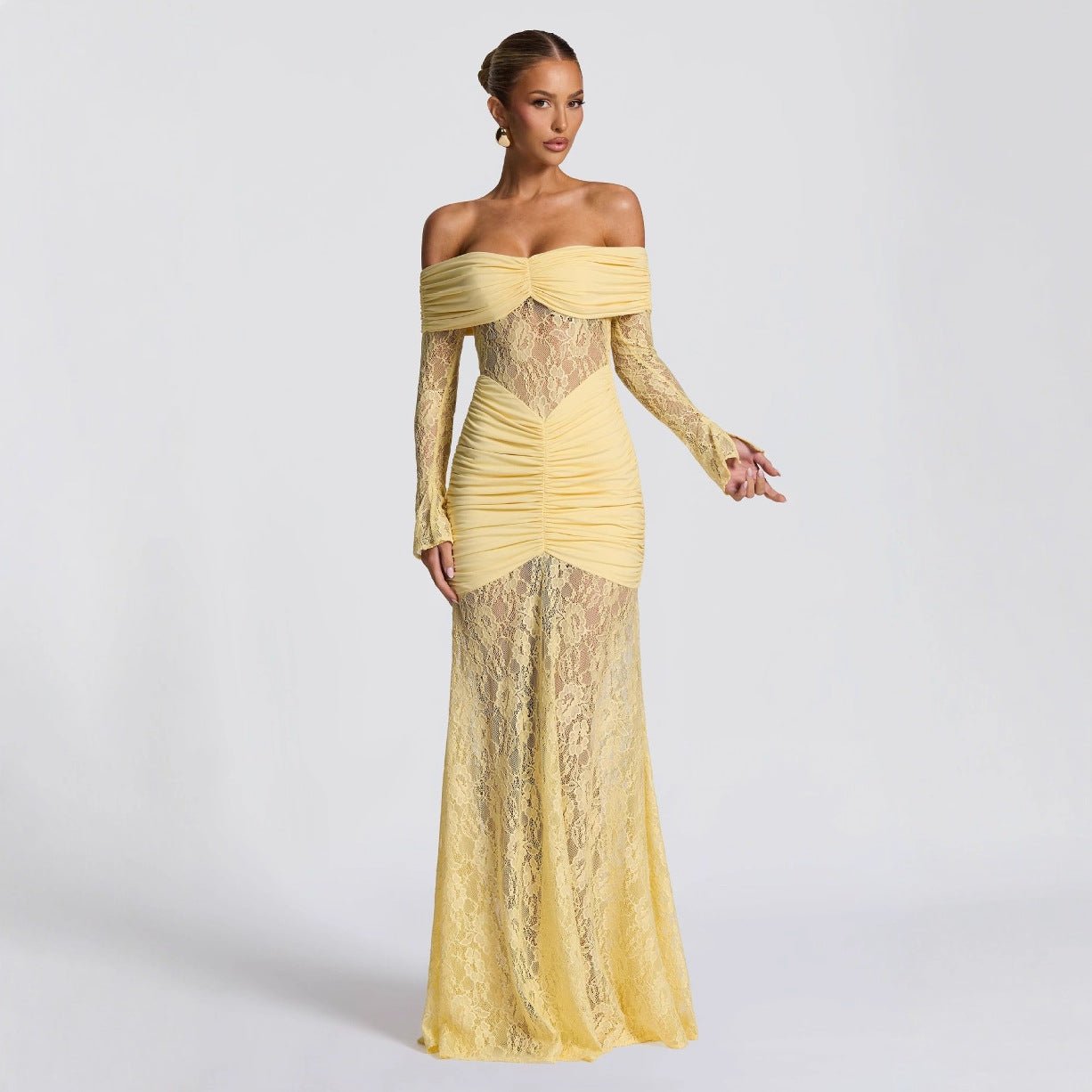 Velnoir™ Lunelle Dorée Maxi Dress - Velnoir™