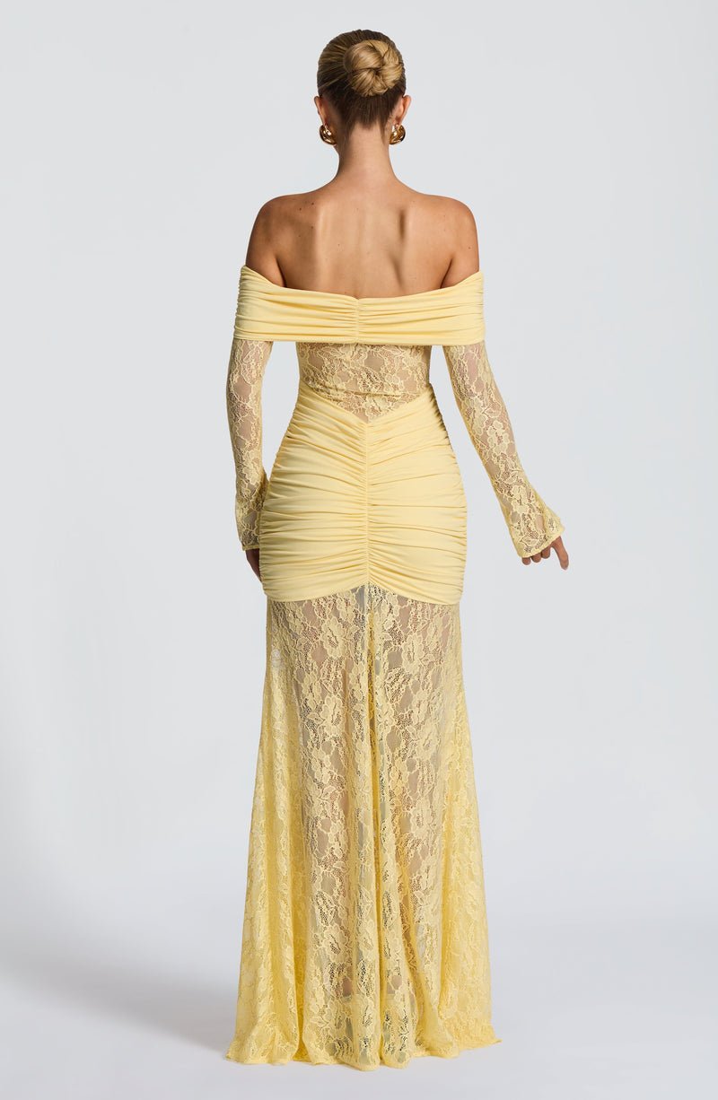 Velnoir™ Lunelle Dorée Maxi Dress - Velnoir™