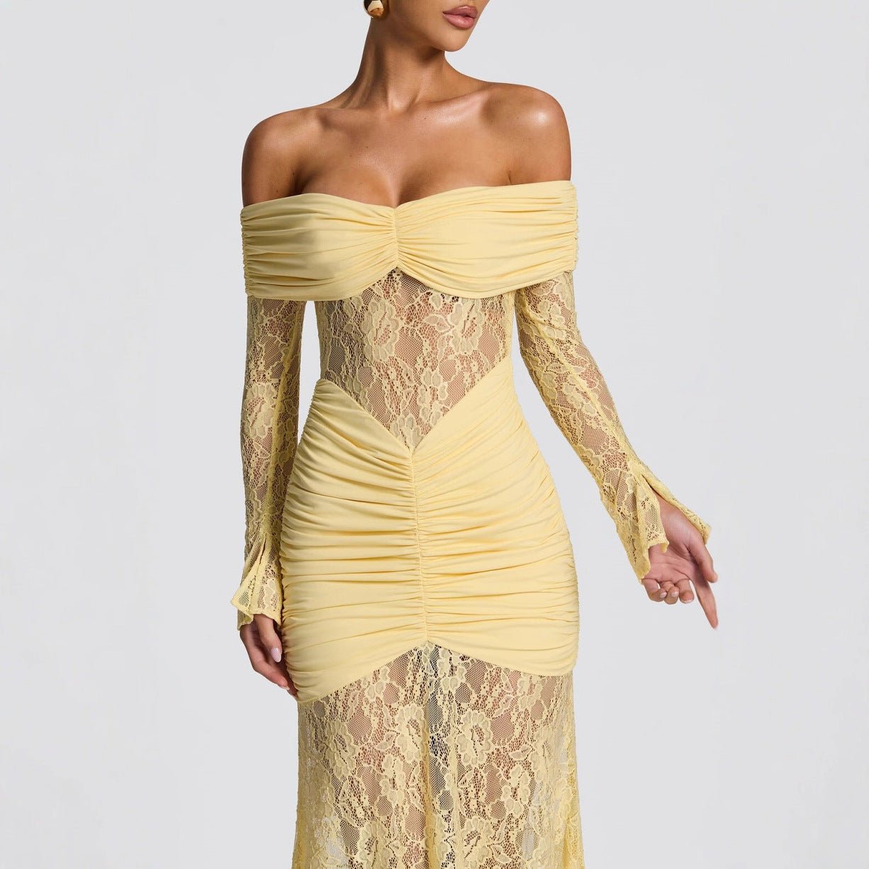 Velnoir™ Lunelle Dorée Maxi Dress - Velnoir™