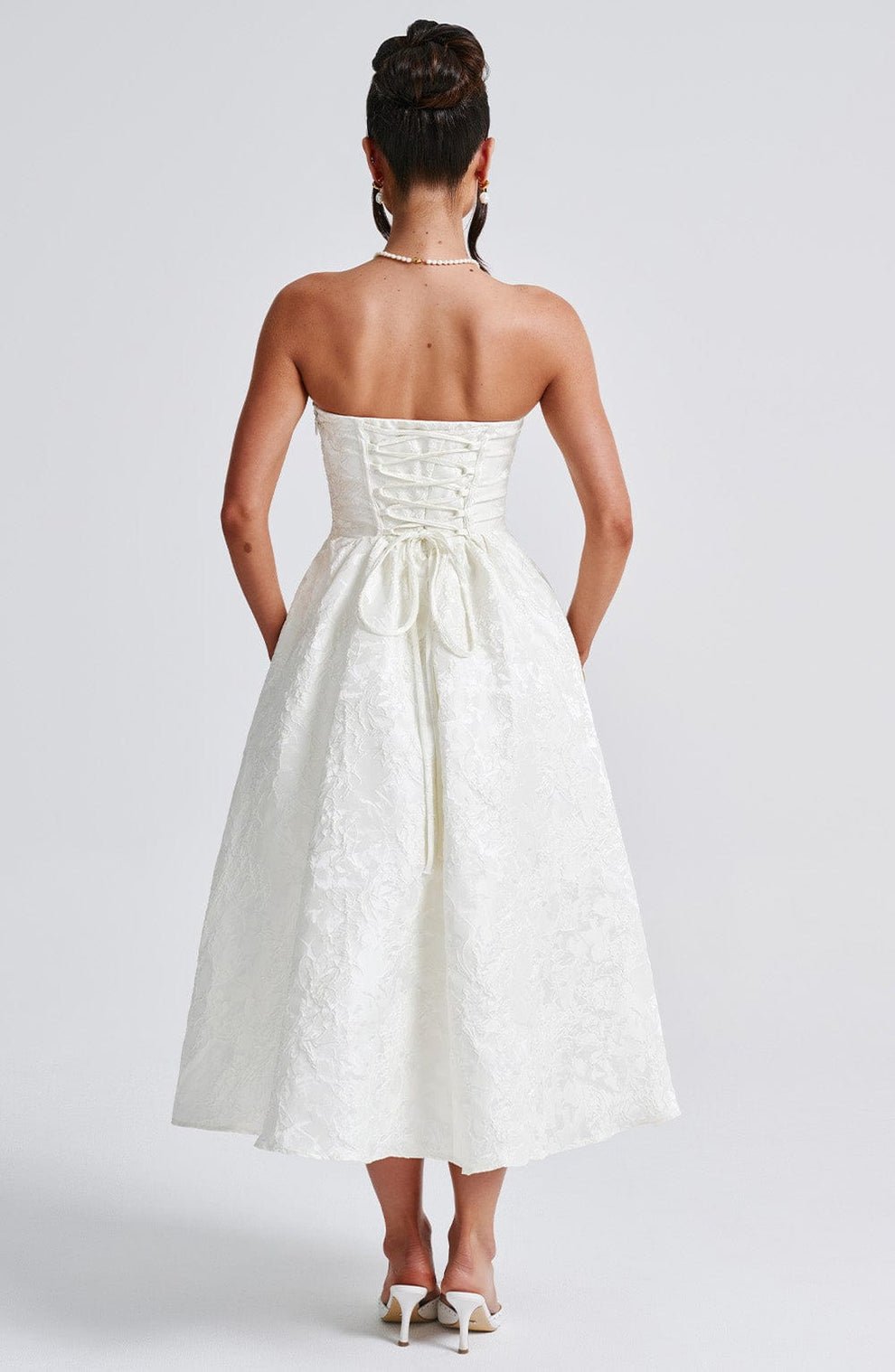 Velnoir™ Lysandra Jaquard Midi Dress - Velnoir™