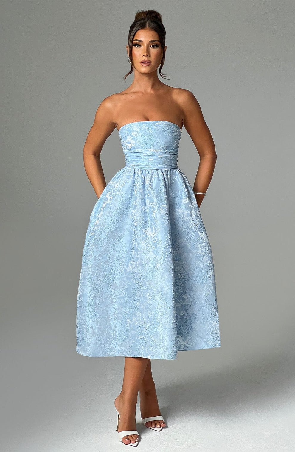 Velnoir™ Lysandra Jaquard Midi Dress - Velnoir™