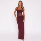 Velnoir™ Rubis Éclat Maxi Dress - Velnoir™