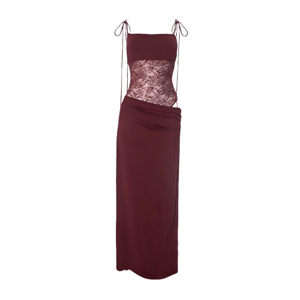 Velnoir™ Rubis Éclat Maxi Dress - Velnoir™