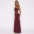 Velnoir™ Rubis Éclat Maxi Dress - Velnoir™