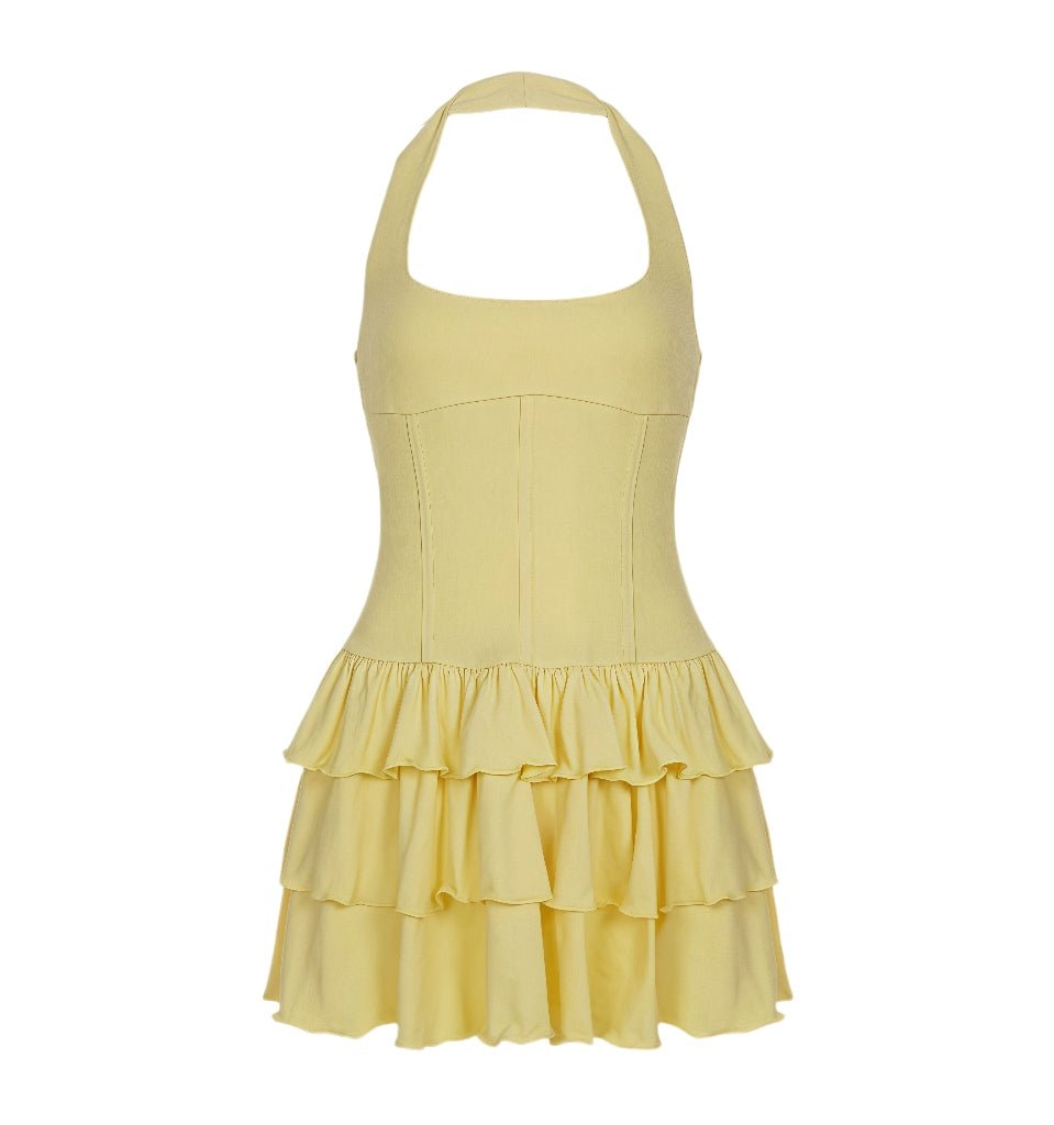Velnoir™ Ruffle Glow Mini Dress - Velnoir™