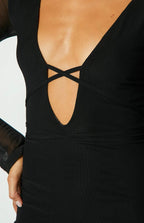 Velnoir™ Seraphie Deep Maxi Dress - Velnoir™