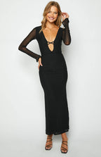Velnoir™ Seraphie Deep Maxi Dress - Velnoir™