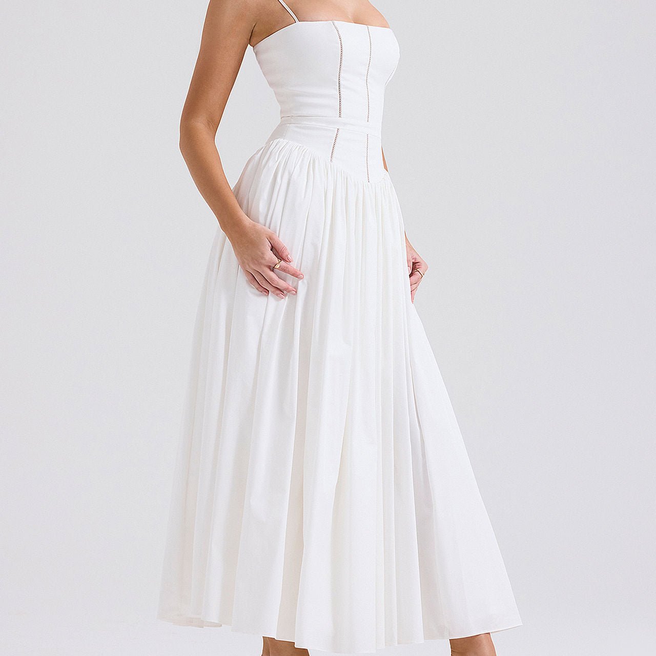 Velnoir™ Seraphina Corsage Midi Dress - Velnoir™