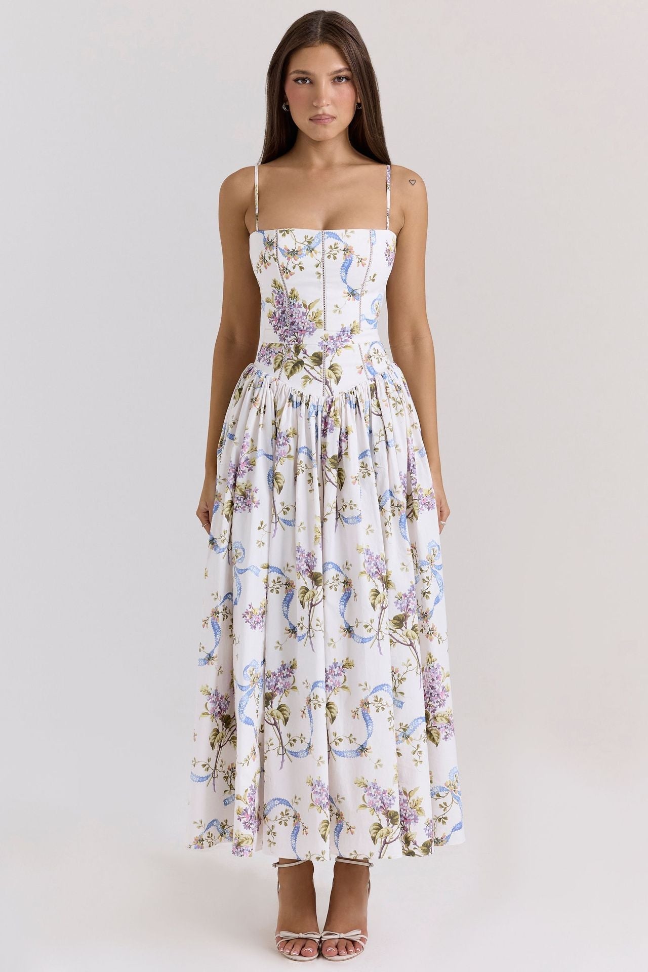 Velnoir™ Seraphina Corsage Midi Dress - Velnoir™