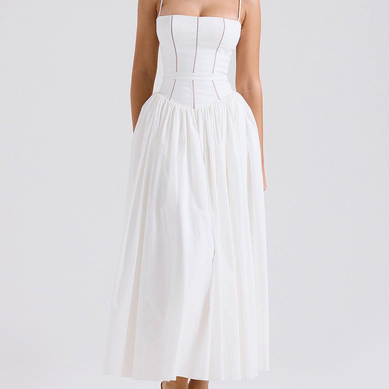 Velnoir™ Seraphina Corsage Midi Dress - Velnoir™