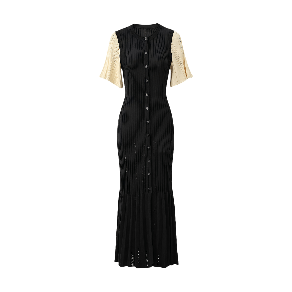 Velnoir™ Soléne Flouncé Dress - Velnoir™